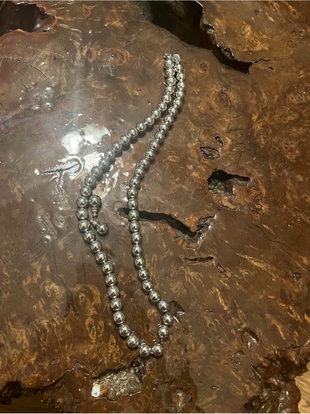 Park Lane Silver Beaded Necklace